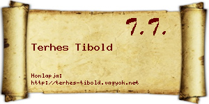 Terhes Tibold névjegykártya